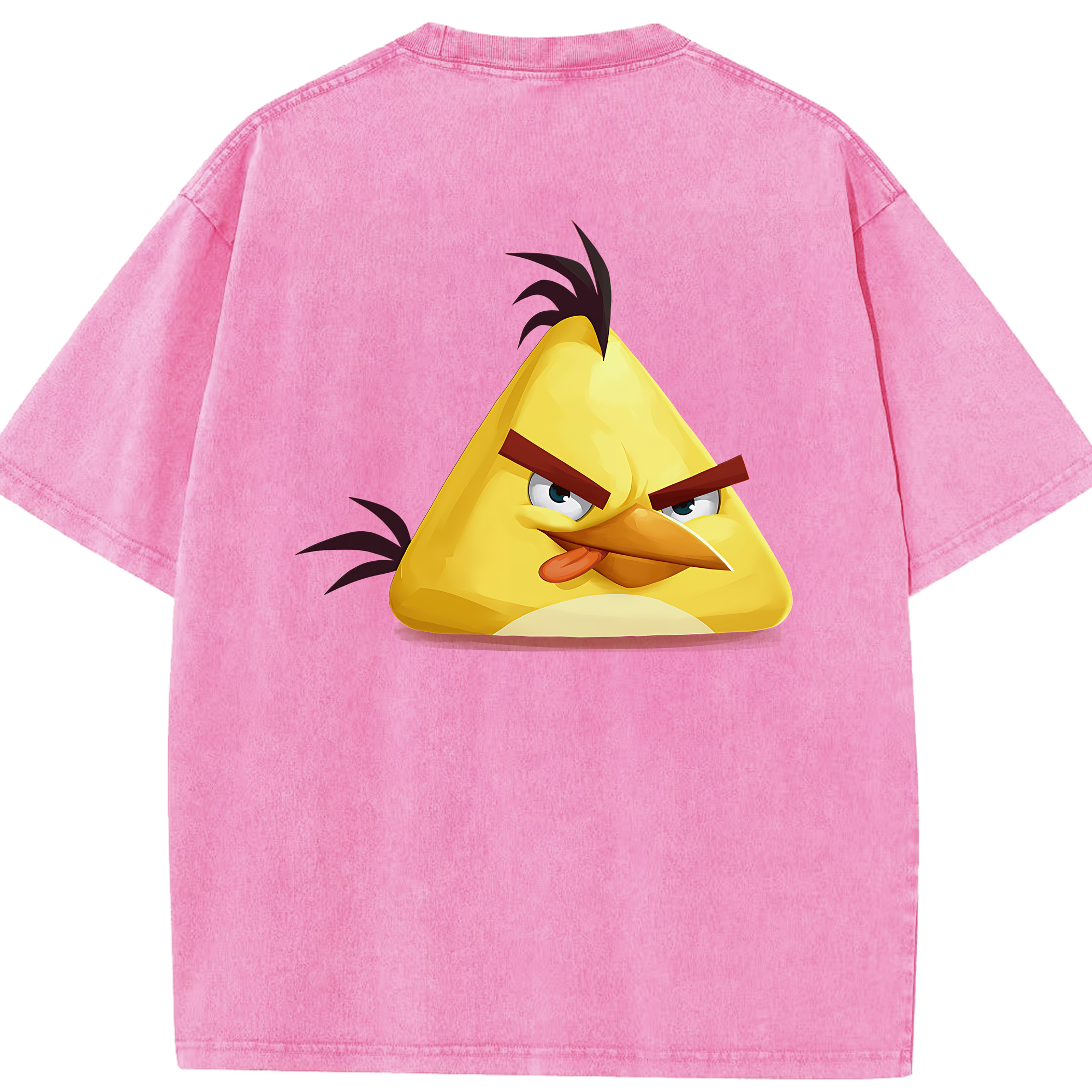 （画像用） Angry Birds アングリーバード 綿100% ヴィンテージ風 半袖Tシャツ（背面プリント）